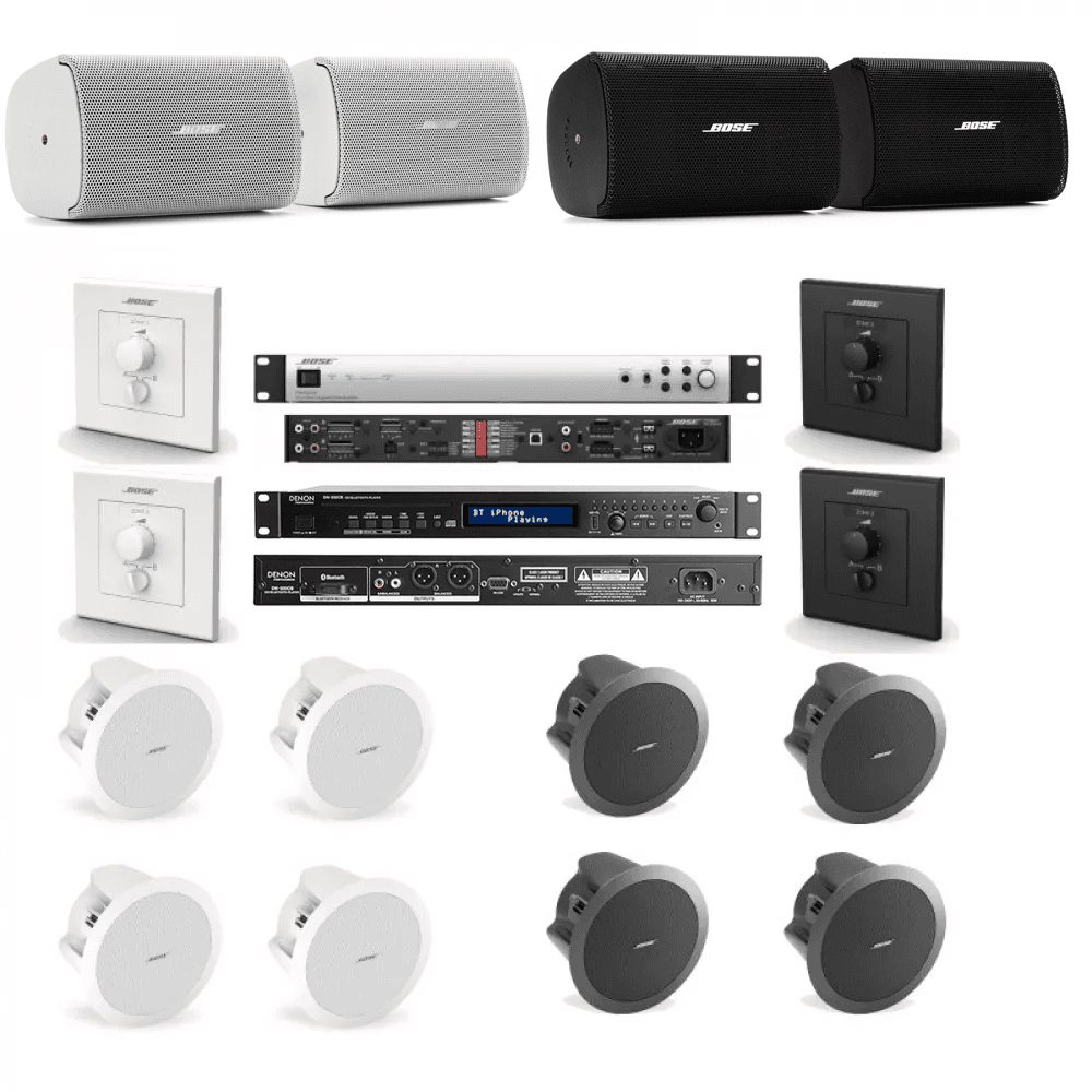 Bose Professional Restaurant System 5 - Complete audio 2 Zone system for your business, cafe or restaurant