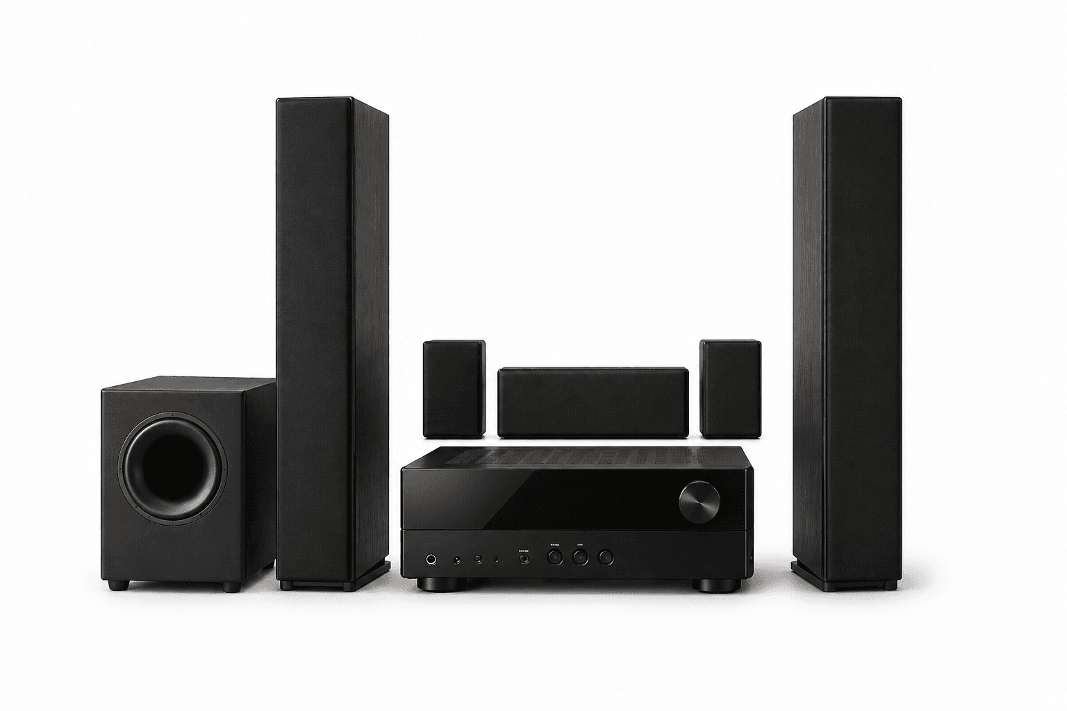 Yamaha 5.1 Home Theatre Package — RX-V4A with NS-F51, NS-P51 &amp; NS-SW200