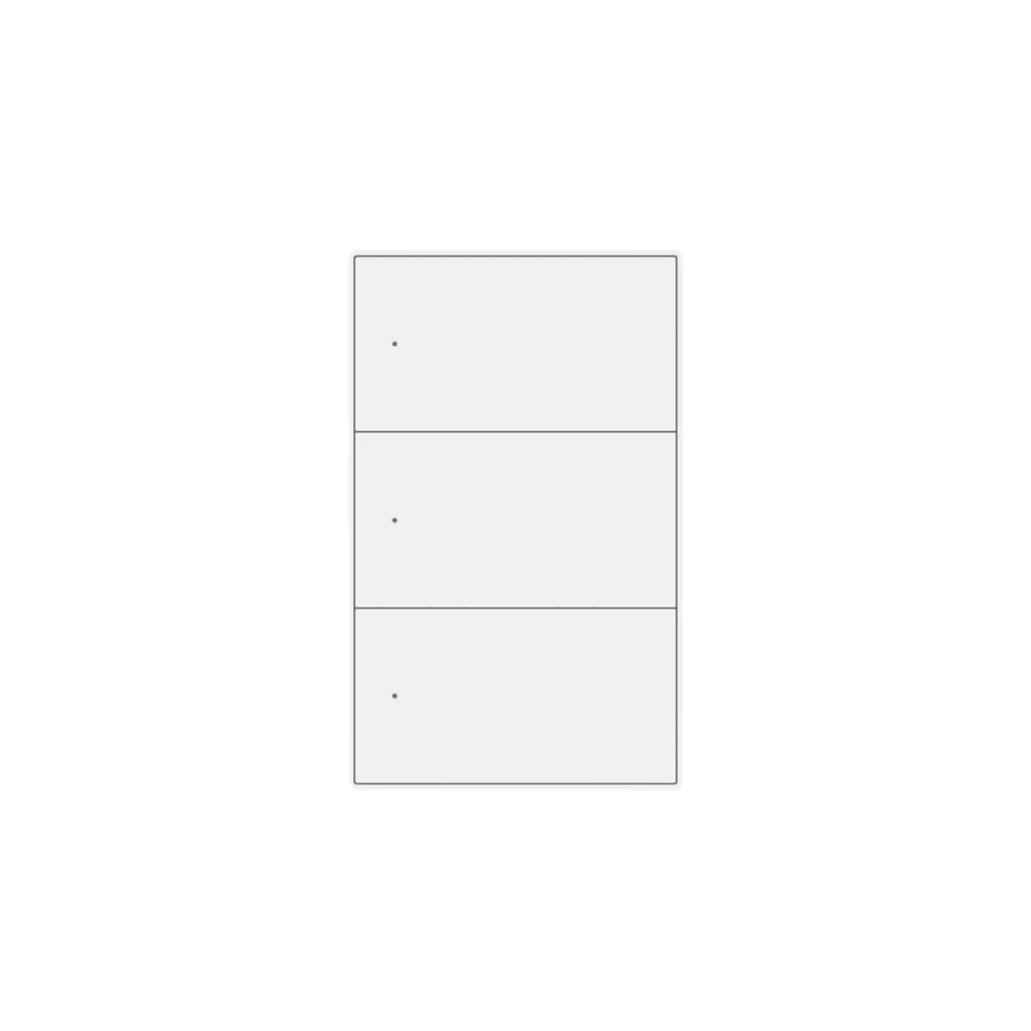Zemismart US Touch Switch 2x4 PVC 3Channel White (Matter WiFi)
