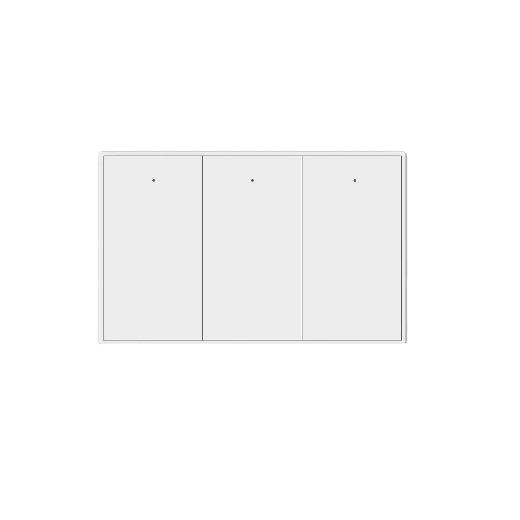 Zemismart US Push Switch 2x4 Aluminium 3Channel White (Matter WiFi)