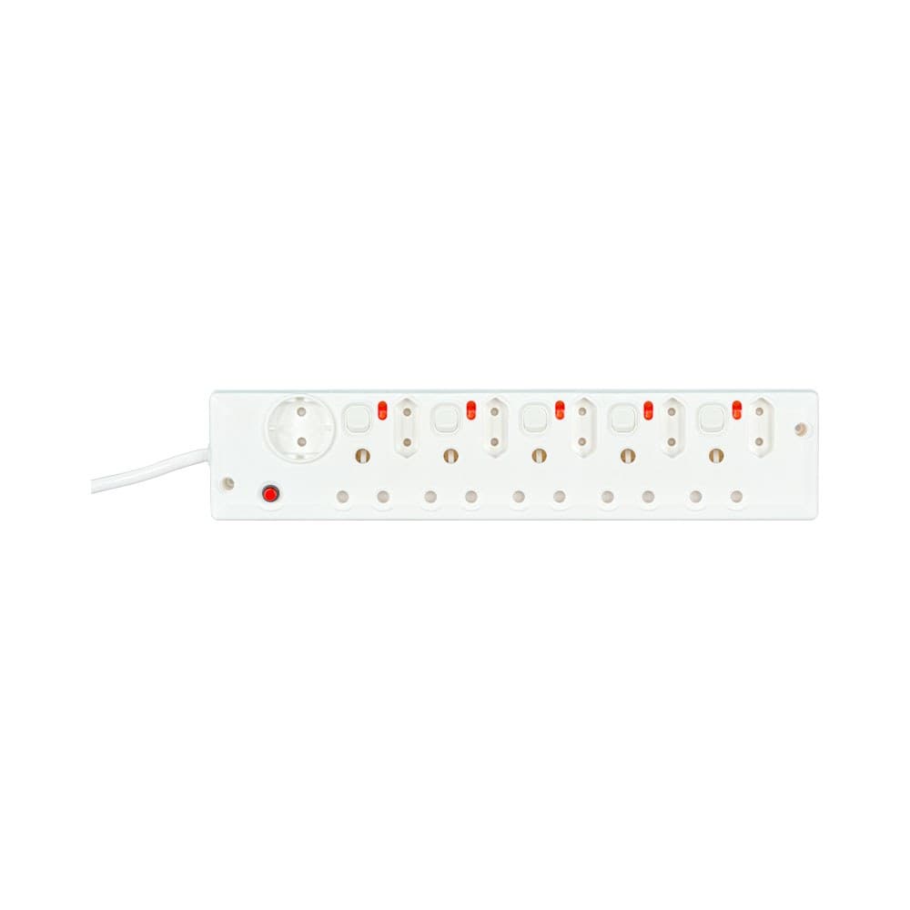 11-Port Multiplug with Switches — Shuko, Euro & SA Outlets
