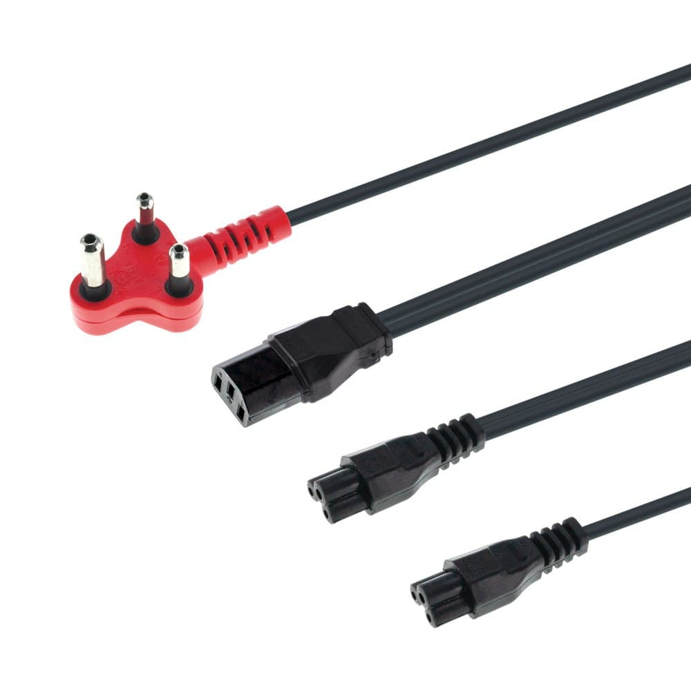 Generic Power Solutions - PWR-1IEC-2CLO-4M 4m Dedicated Multi-Head Power Cable (1x IEC C13, 2x Clover)