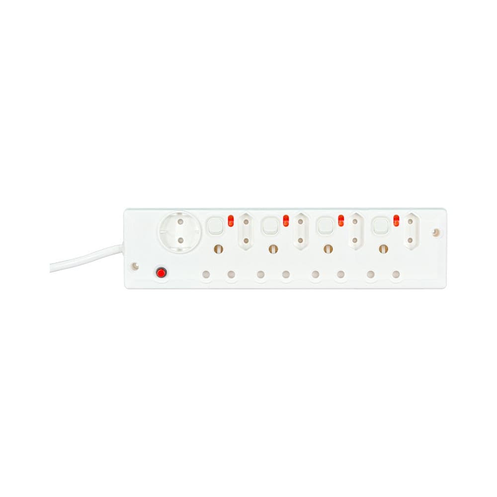 Generic Power Solutions - PWR-MP-9P-P-09B 9-Port Switched Multiplug (4x 16A SA, 4x 6A 2-Pin, 1x Schuko)