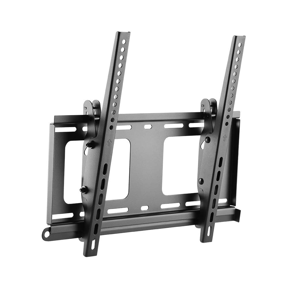 ANTI-THEFT HEAVY-DUTY TILTING CURVED & FLAT PANEL TV WALL MOUNT For most 32”-55″ curved & flat panel TVs