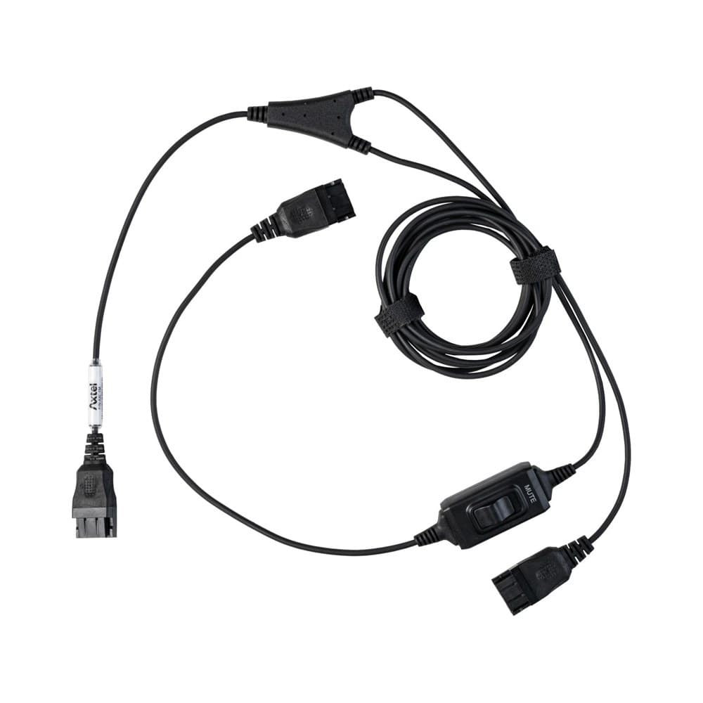 Axtel - AXC-YM Y-Splitter Training Cable With Microphone Supervisor Mute
