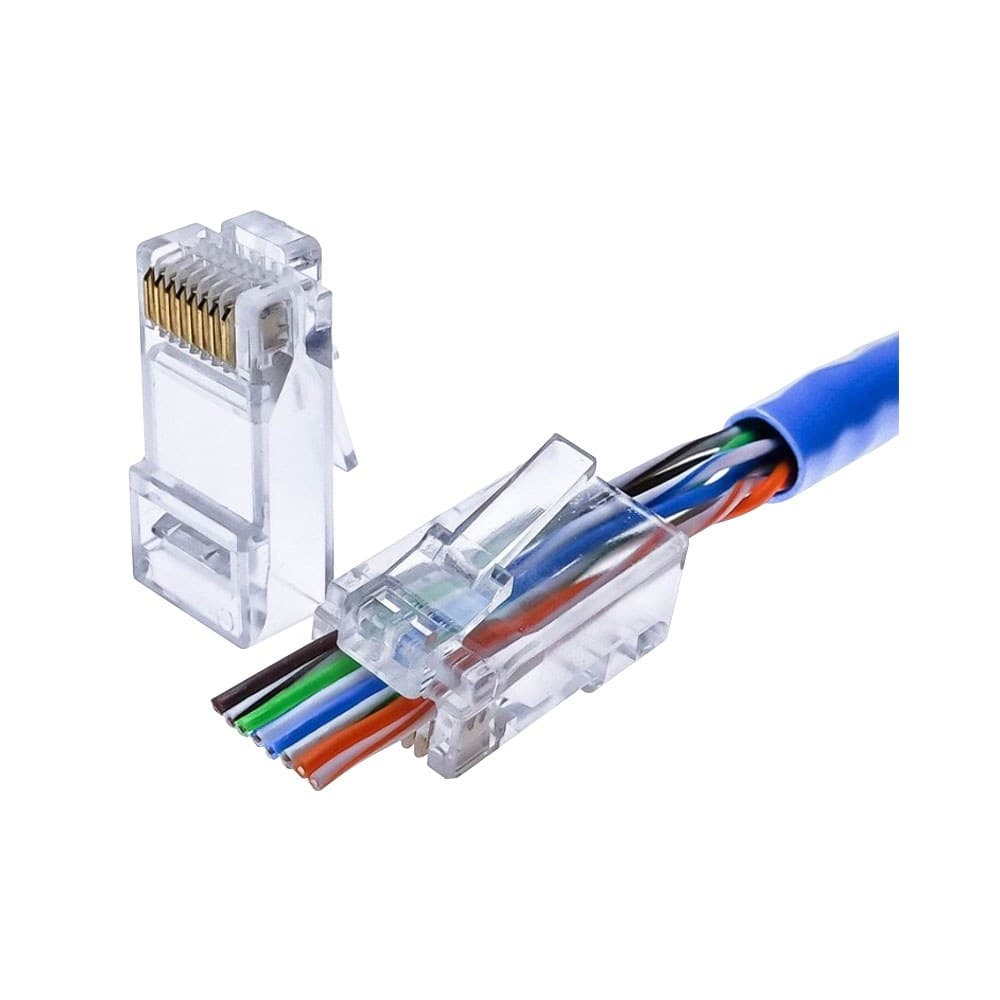 Cat6 Pass-Through Modular Plug (RJ45)