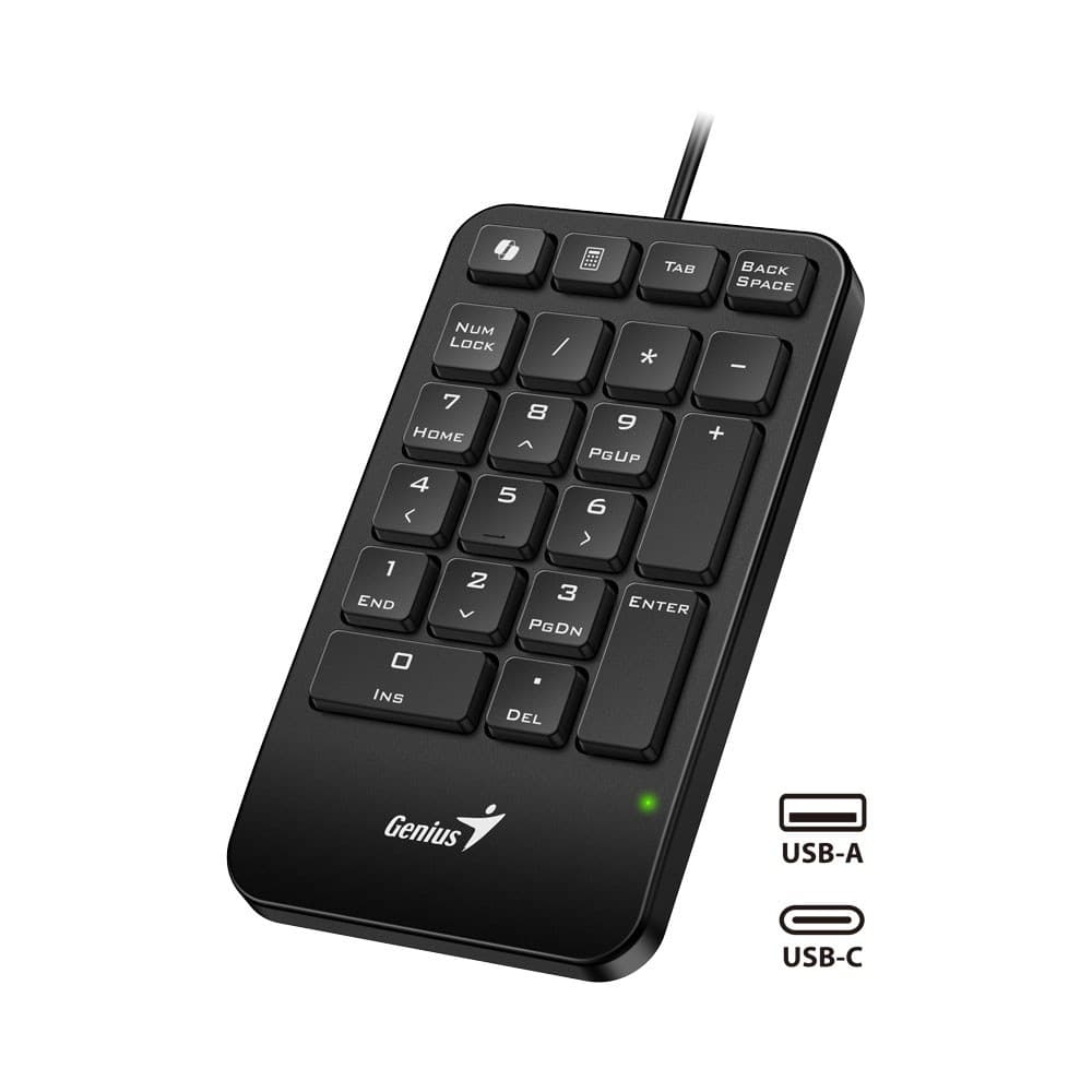 Genius - NumPad 125 USB Numeric Keypad with Copilot Button and Palm Rest