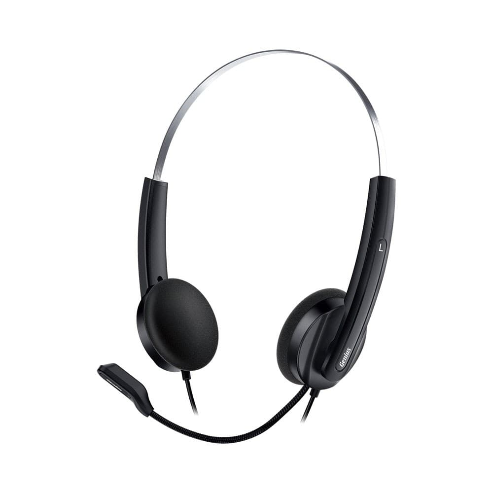 Genius - HS-220U USB Headset with Inline Volume and Mute Control
