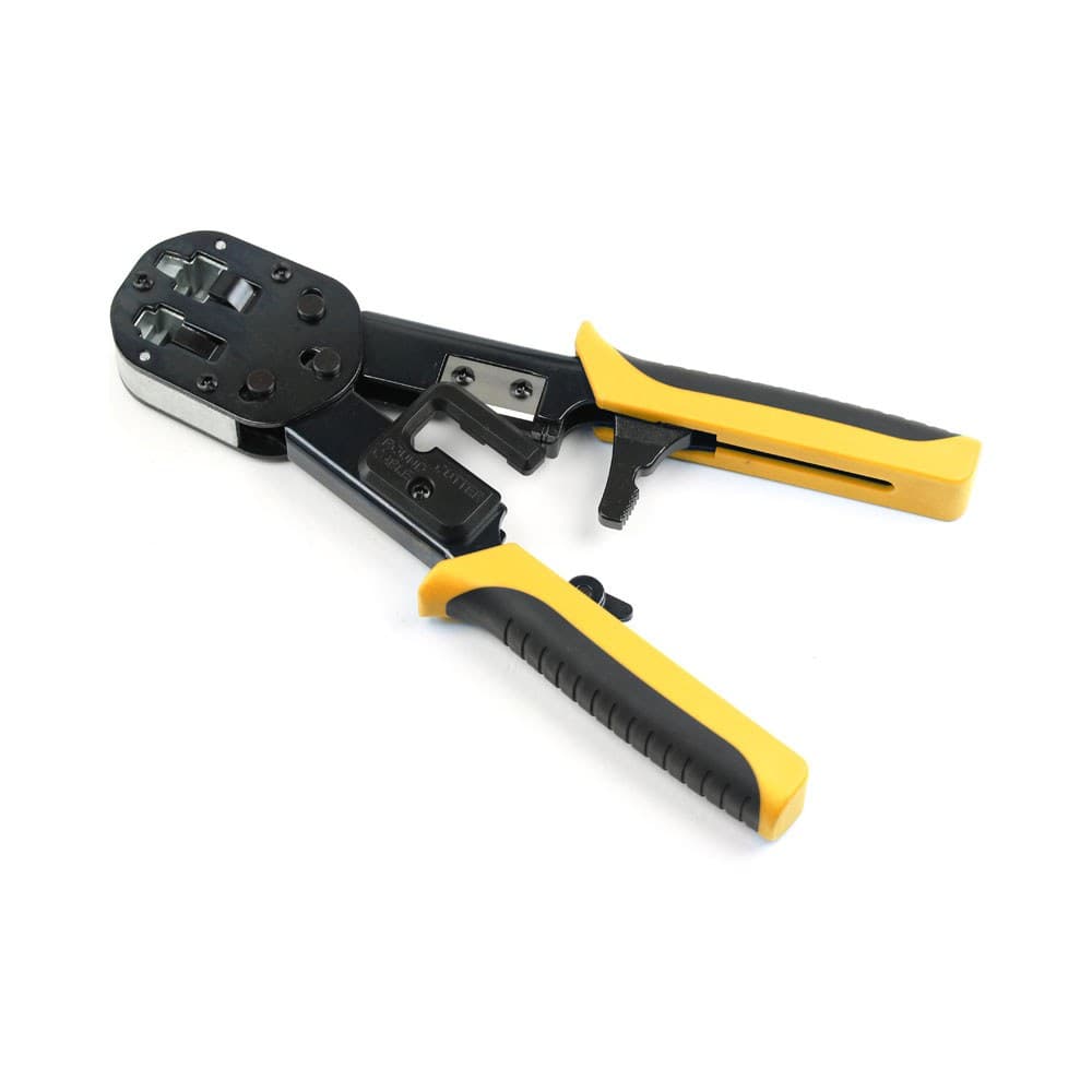 Sprotek - STC-5704E Cat5/6 EZ-RJ45 Pass-Through Crimp, Strip and Cut Tool with Ratchet