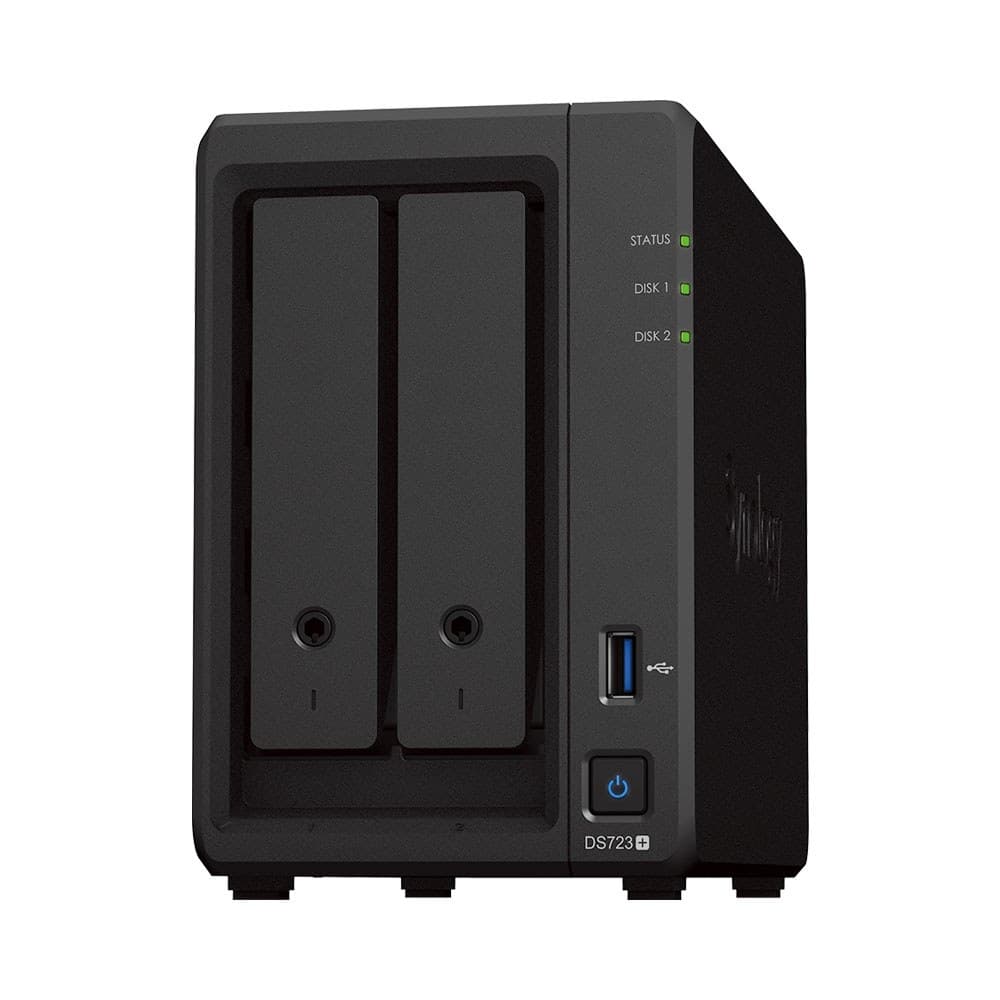 Synology - DiskStation DS723+ 2-Bay NAS, 2GB RAM, AMD Ryzen R1600, No HDD