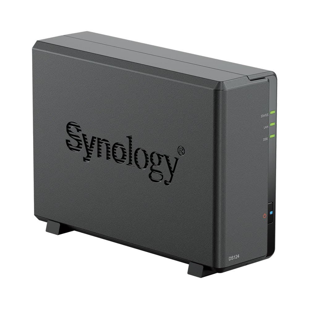 Synology - DiskStation DS124 1-Bay NAS, 1GB RAM, Realtek RTD1619B, No HDD