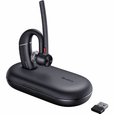 Yealink BH71 Pro Mono Bluetooth Headset With BT51 USB-C-A Dongle And Portable Charging Case