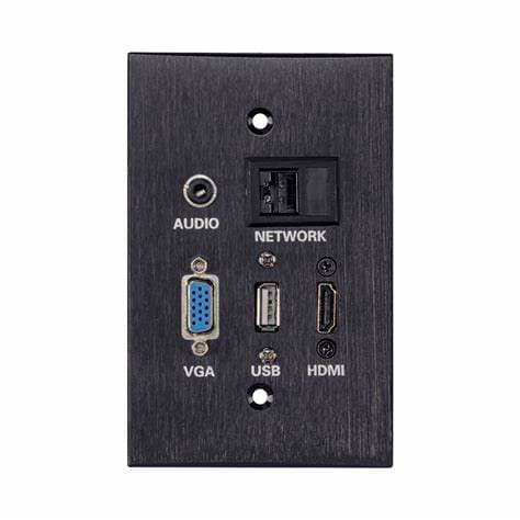 MULTI AUDIO AND VIDEO WALL PLATE 4X2