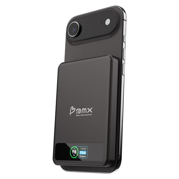BMX - SolidSafe™ 10K Solid-State Magnetic Power Bank (with MicroSD slot)- Black