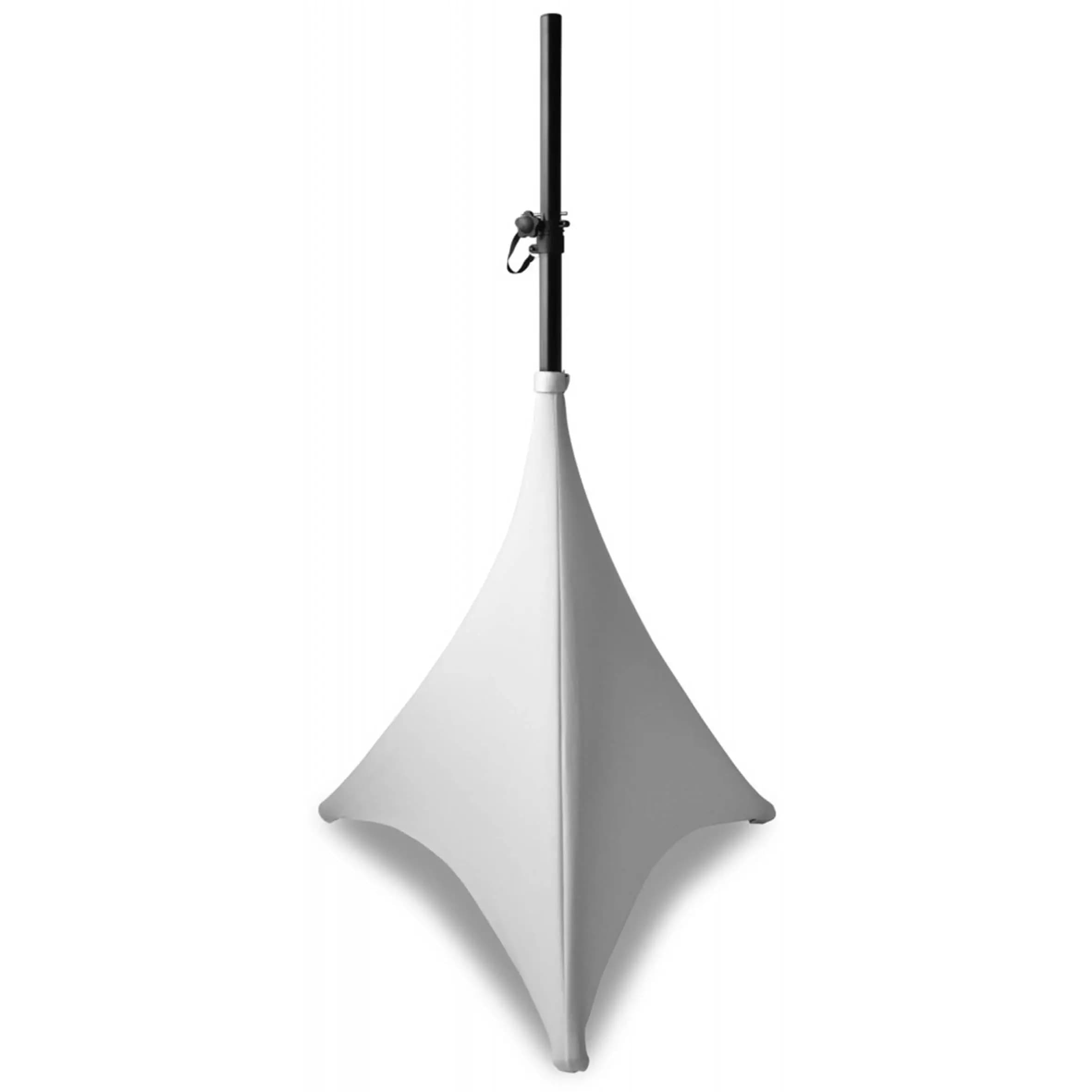 BeamZ LSS12W Lycra Speaker Stand Sleeve White 1.2M