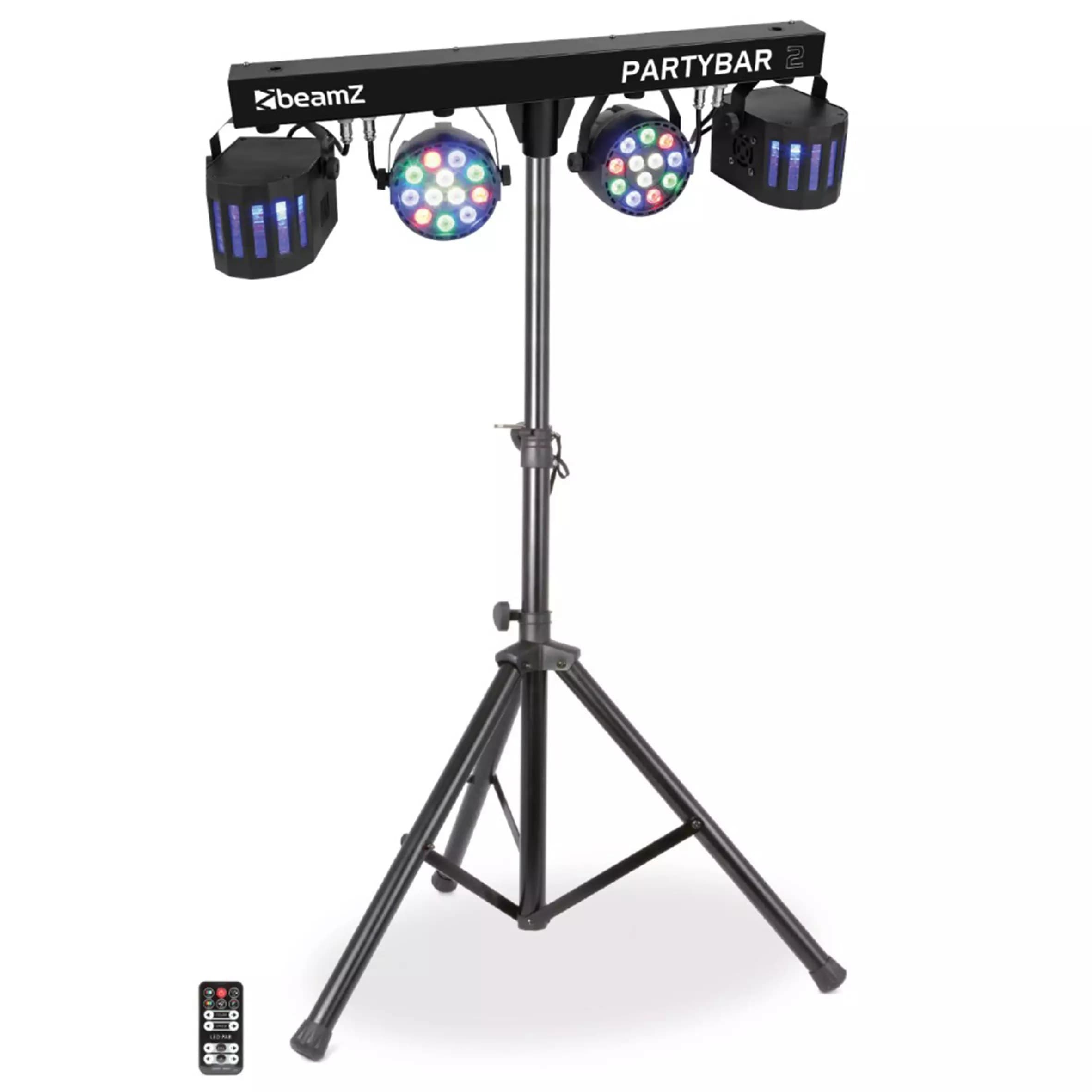 BeamZ PARTYBAR2 2x LED PAR and 2x Derby 32x 1W RGBW