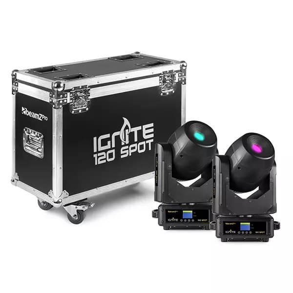 BeamZPro - IGNITE120 LED Moving Head Spot 1x 120W [2 in a Flightcase]
