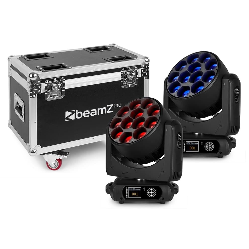 BeamZPro - MHL1240 LED Moving Head Zoom 12x 40W RGBW [2 in a Flightcase]
