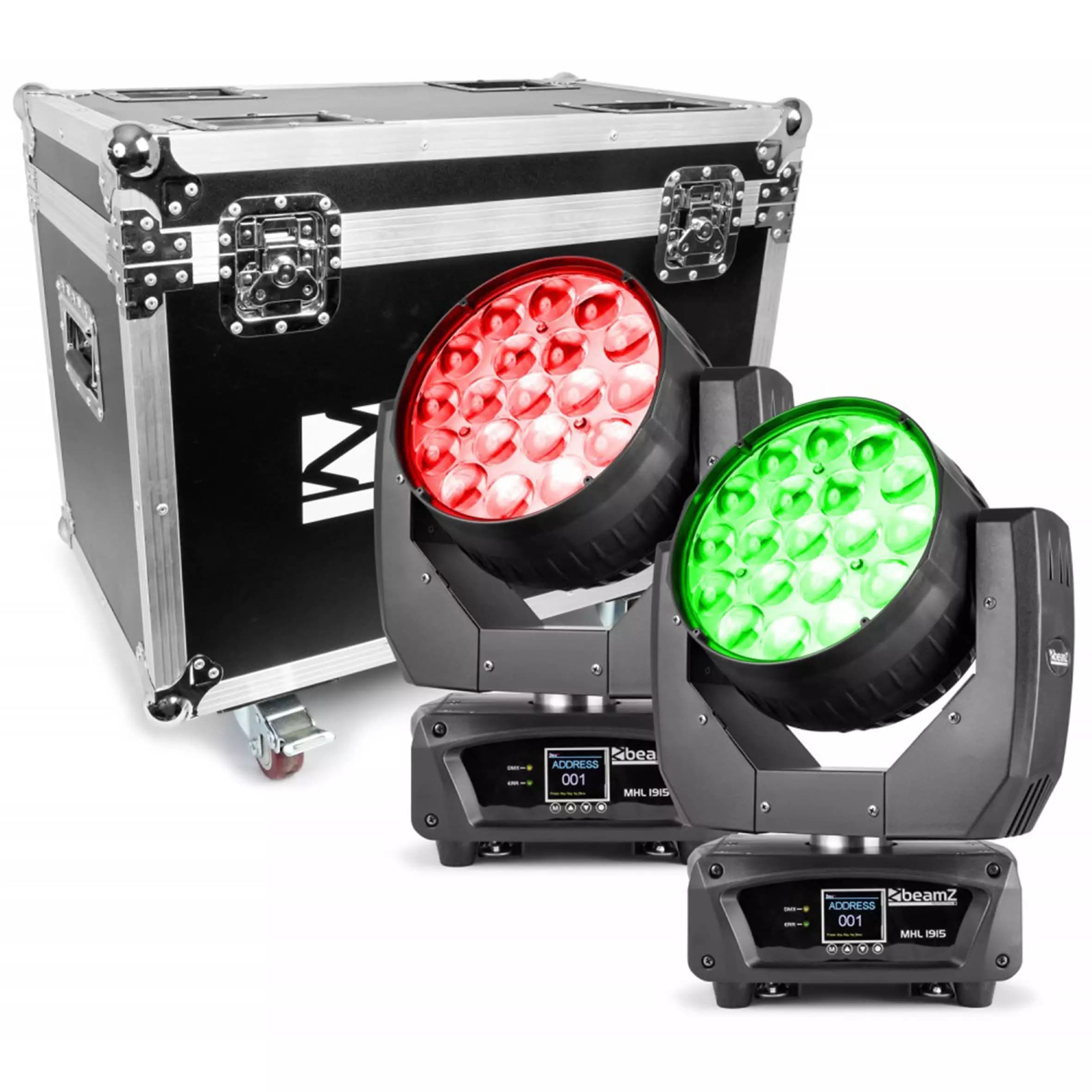 BeamZPro - MHL1915 LED MOVING HEAD WASH 380W [2 IN A FLIGHTCASE]
