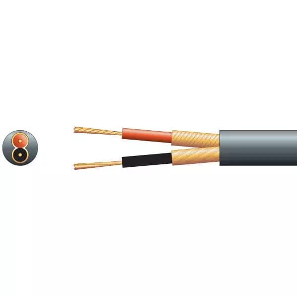 Filo - MC6.5B MICROPHONE CABLE 2CORE + SCREEN 6.5MM BLACK 100M