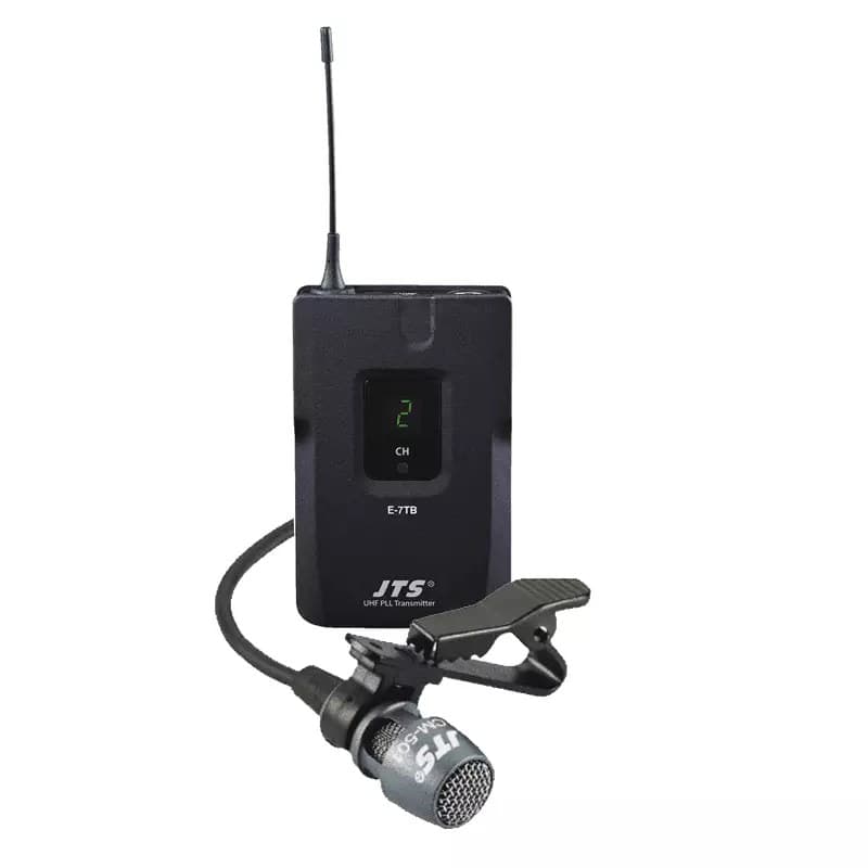 JTS - E-7TB+CM-501 REPLACEMENT BODYPACK MICROPHONE DIVERSITY UHF 518-542 Mhz