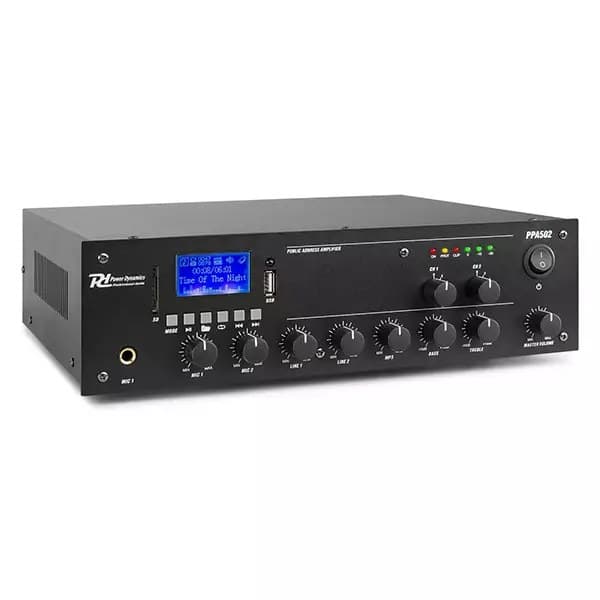 Power Dynamics - PDM PPA502 100V MIXER AMPLIFIER 50W USB/SD/BT 2 ZONE