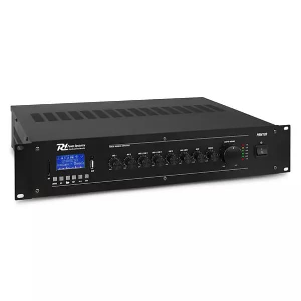 Power Dynamics - PDM PRM120 100V MIXER AMPLIFIER 120W USB/SD/BT 6 ZONE