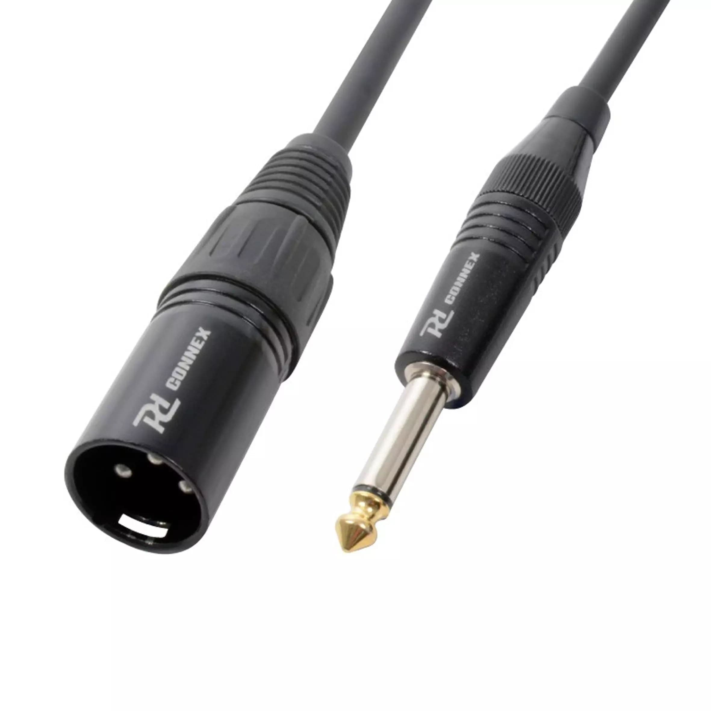 Power Dynamics Connex - PDC CX38-3 SIGNAL LEAD XLR MALE – 6.3MM MONO MALE 3M