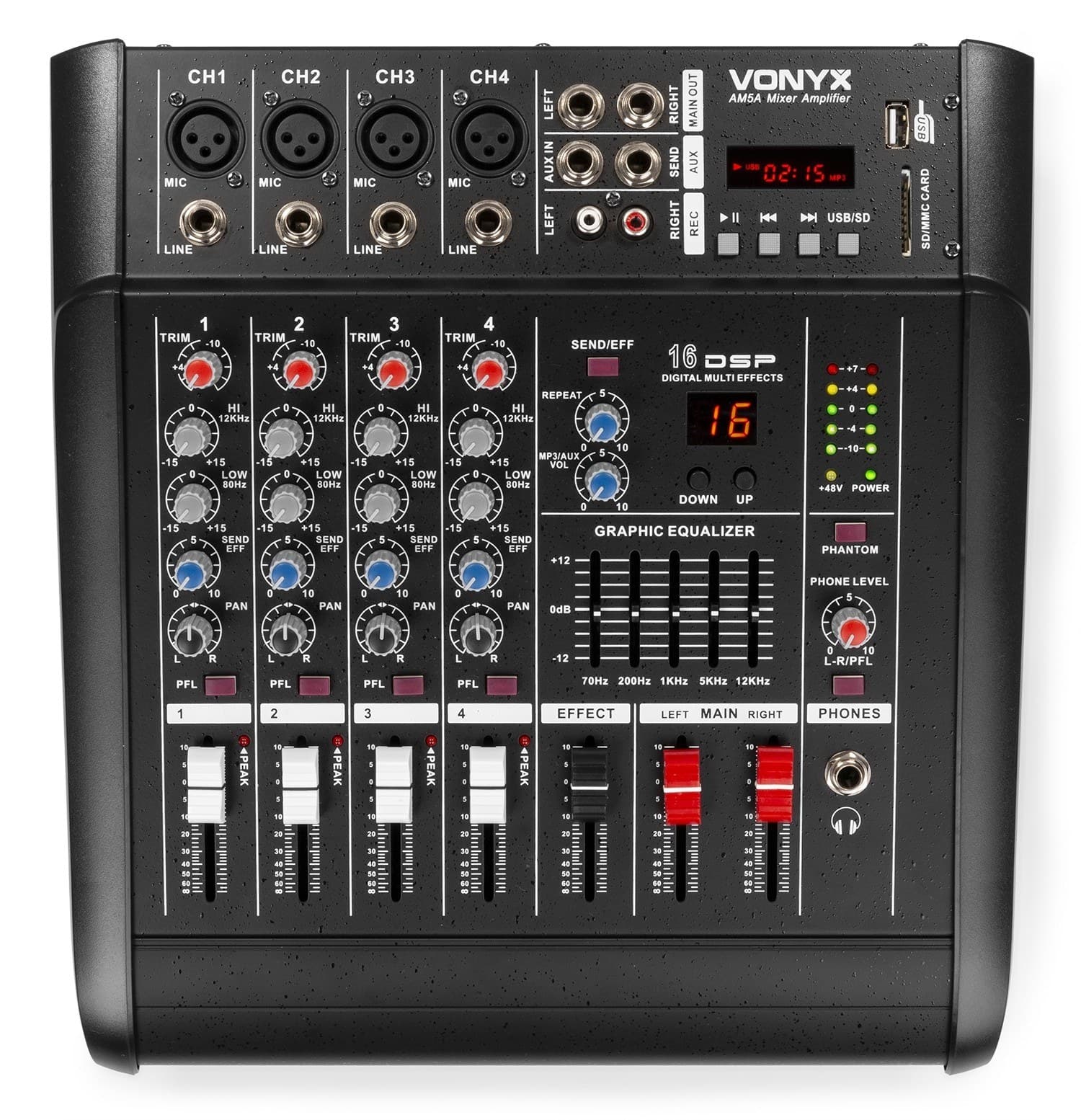 Vonyx - AM8A MUSIC MIXER DSP/BT/SD/USB/MP3 8-CH