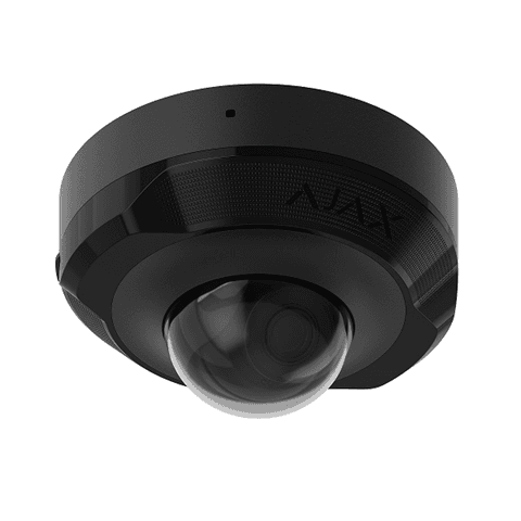 Ajax - 5MP IP Mini Dome Camera 2.8mm Wide-View Lens (Black)