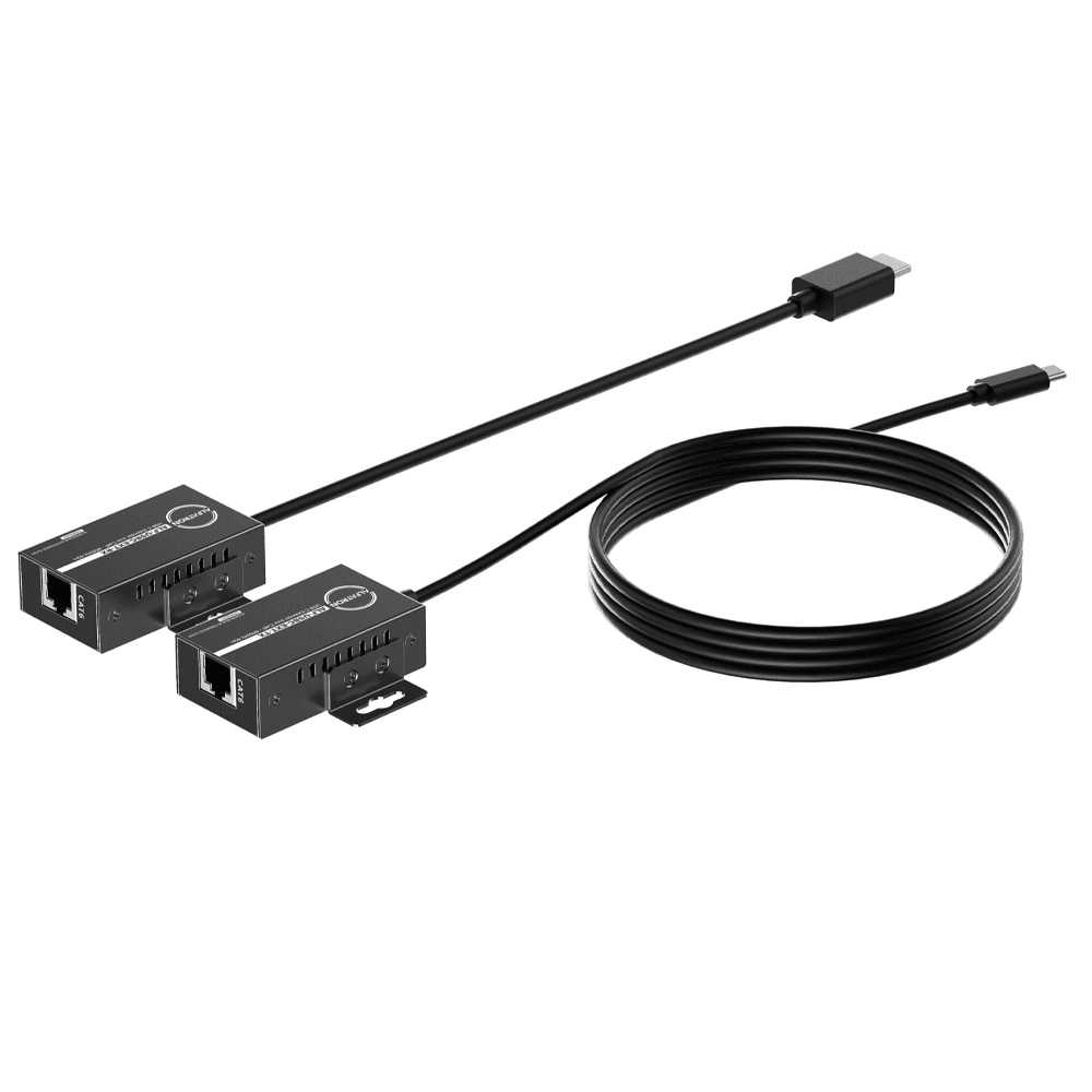 Alfatron USBC to HDMI Extender over CAT - Extend your PC over CAT 60m