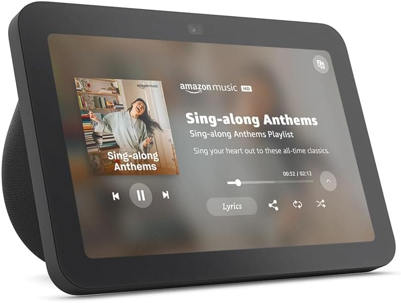 Amazon Echo Show 8 Gen3 - With Spatial Audio, Smart Home Hub, ideal for open living spaces, includes Alexa, Black
