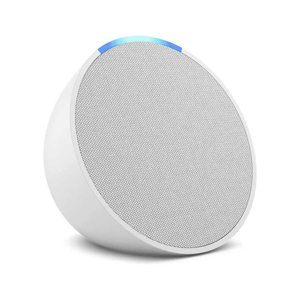 Amazon Echo Pop White - Full sound compact smart speaker with Alexa
