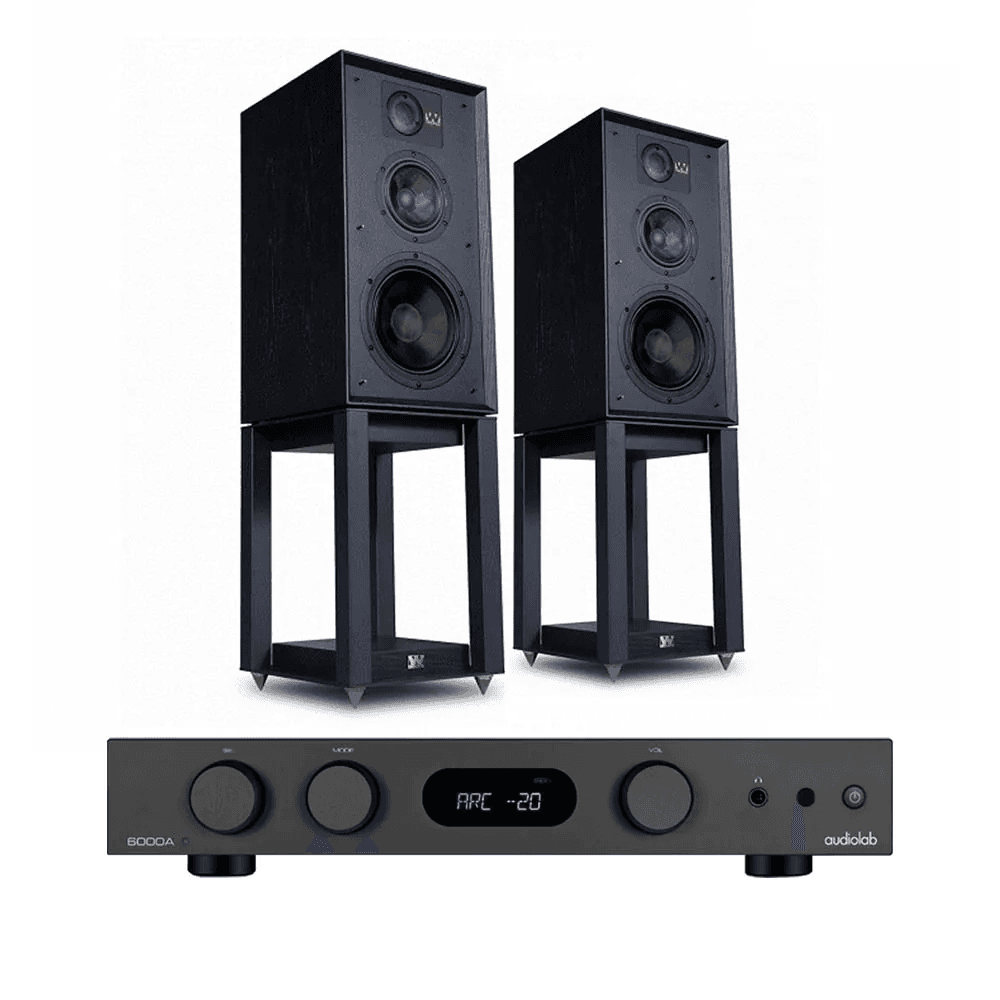 AudioLab 6000A Mk2 Incl Wharfedale Super Linton Speakers and Stands