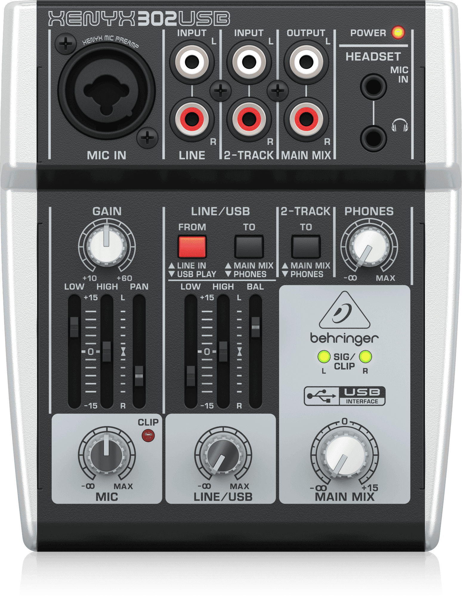 Behringer XENYX 302USB- 5 CHANNEL USB MIXER