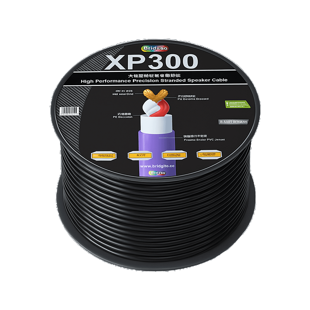 Bridgee XP300 Roll Speaker Cable - 100m OFC High Performance Precision Stranded Speaker Cable Roll