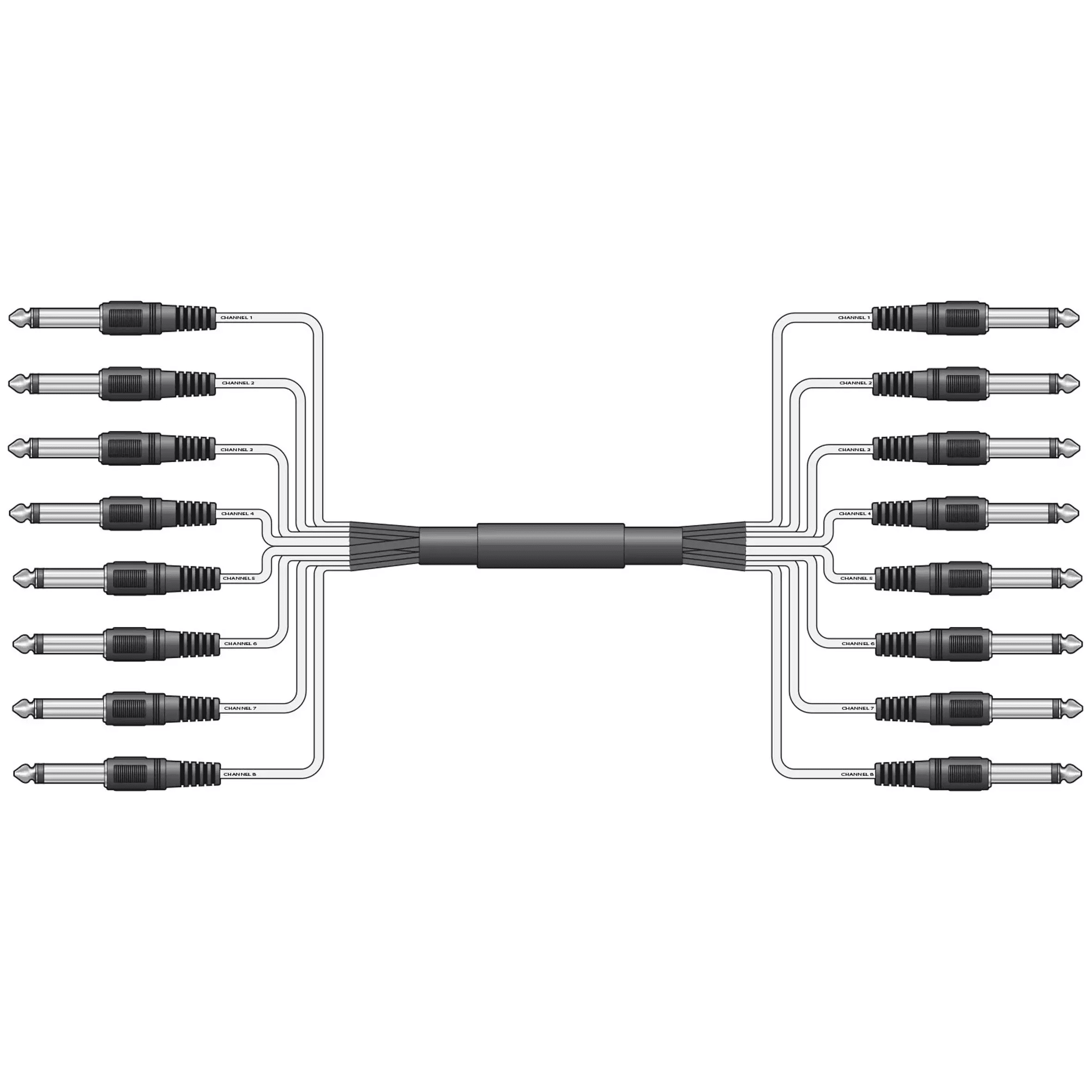 8 Way Wiring – 6.3mm Mono Jack