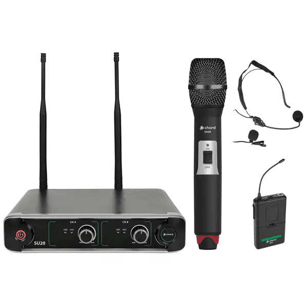 Chord SU20-C Handheld & Neckband Microphone UHF 863.42+864.3MHz