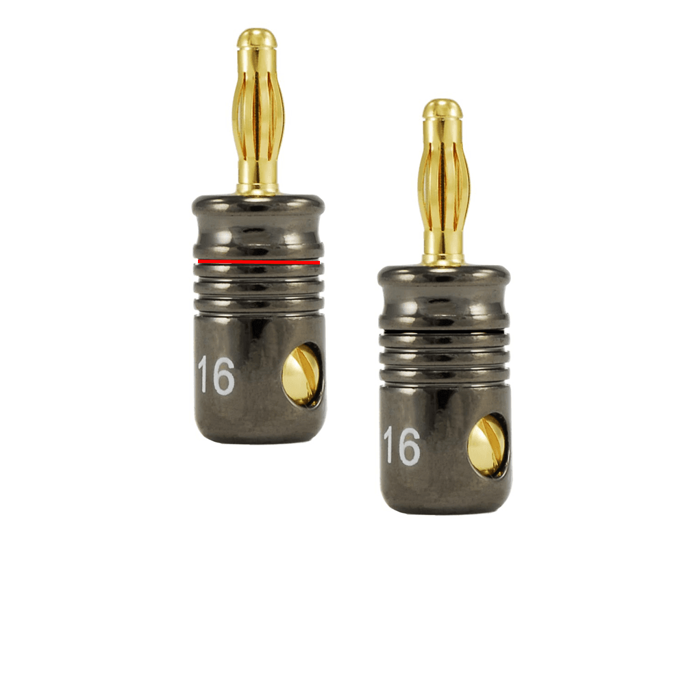 Cleerline Planet Waves Banana Speaker Connectors - 16 Guage Banana Plugs (Pair)
