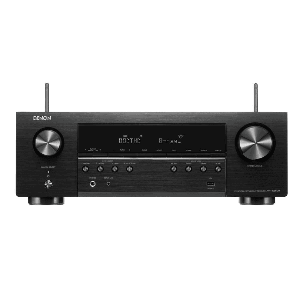 Denon AVR-S660H - 5.2ch 8K AV Receiver, Voice Control and HEOS® Built-in