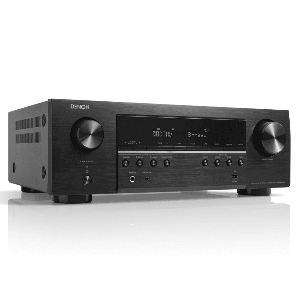 Denon AVR-S670H - 5.2 Ch. 75W 8K AV Receiver with HEOS® Built-in