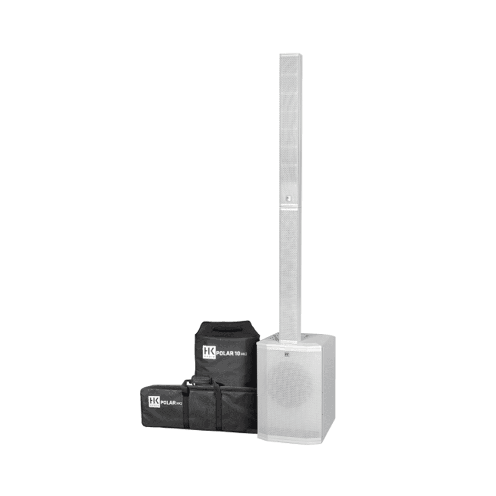 HK Audio Polar10 MKii White - Active column loudspeaker system (Each incl Bags)