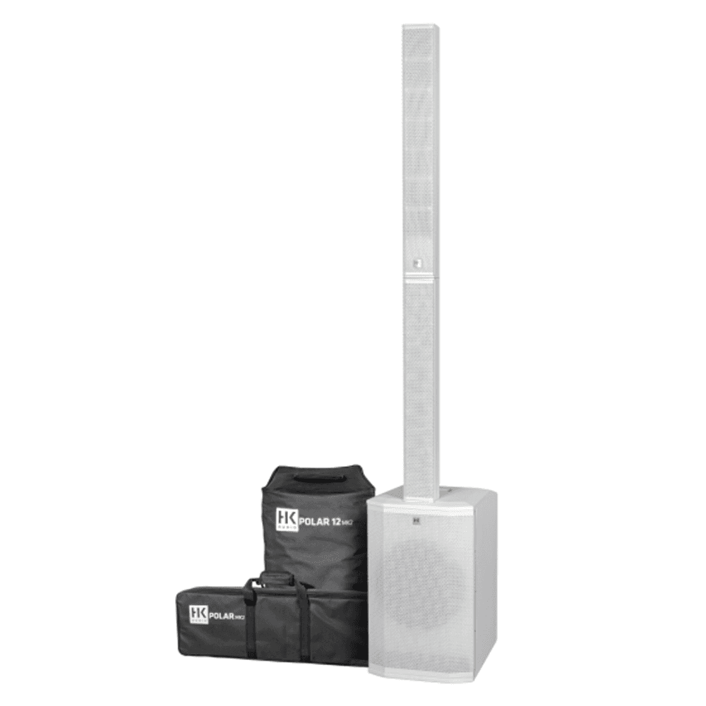 HK Audio Polar12 MKii White - Active column loudspeaker system (Each incl Bags)