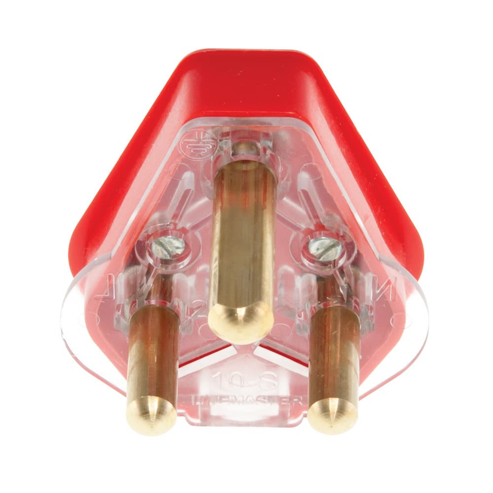 LINKQNET - PWR-D-PLUG 3-Prong Red South African Dedicated Power Plug