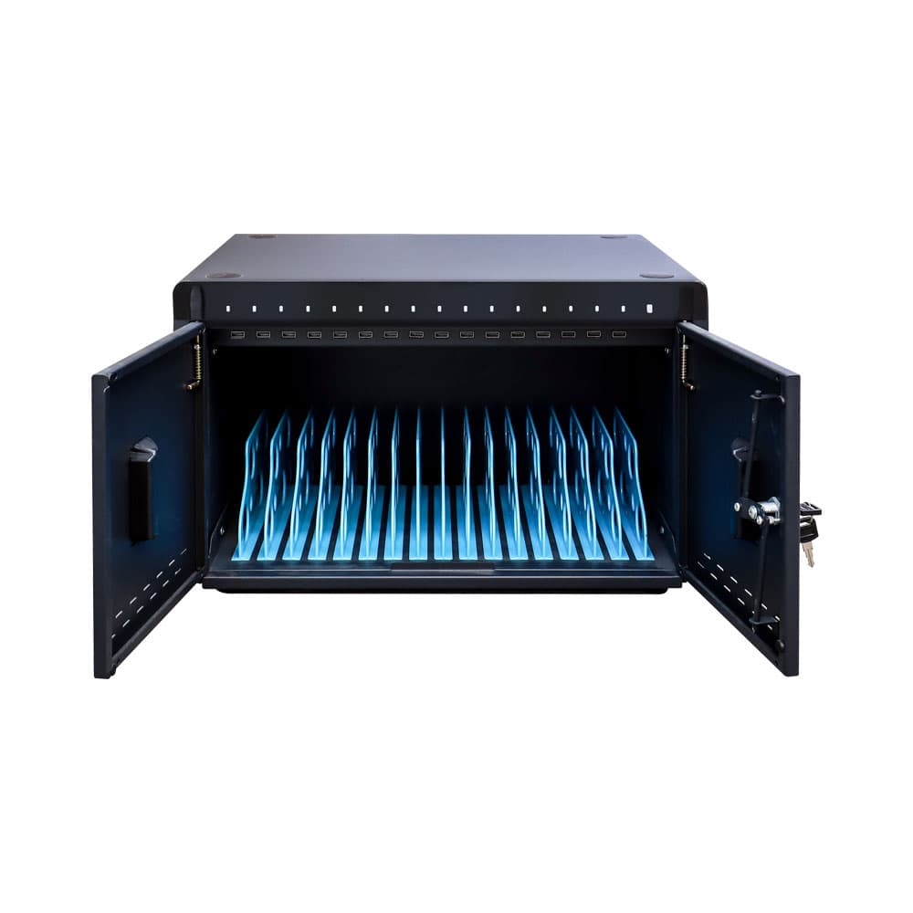 LINKQNET - 16-Bay USB Charging Cabinet with Double Lockable Doors