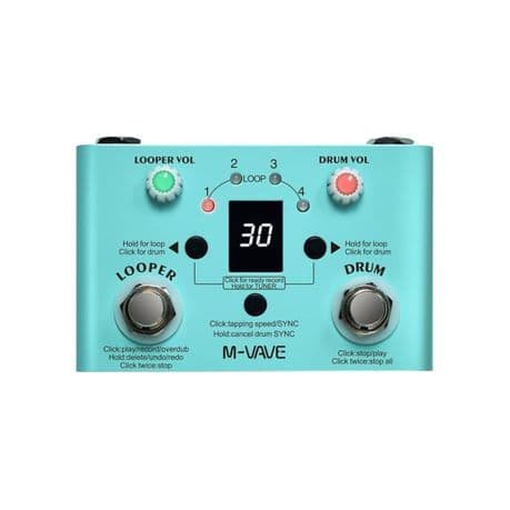 M-VAVE Lost Tempo – Looper Pedal and Drum Machine with built-in Tuner