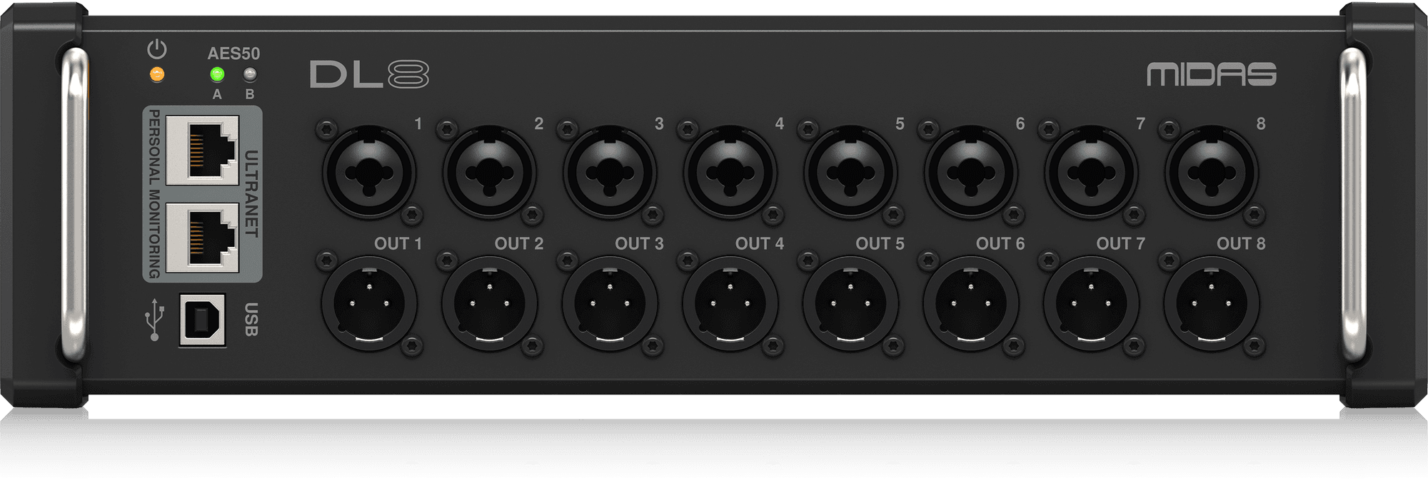 Midas DL8 - 8 input 8 output Stage Box | POE Powered