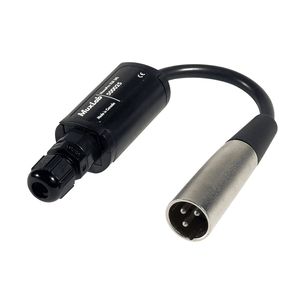 Muxlab MonoPro™ XLR, M - XLR Male to Cat Balun