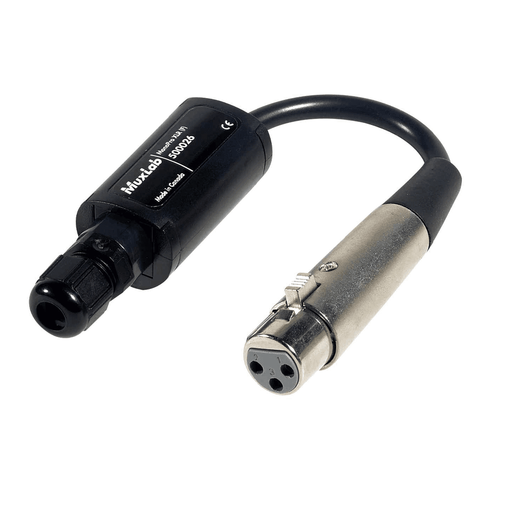 Muxlab MonoPro™ XLR, F - XLR Female to Cat Balun