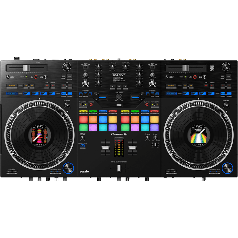 Pioneer DDJ-REV7 - Scratch-style 2-channel professional DJ controller for multiple DJ applications (Black)